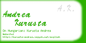 andrea kurusta business card